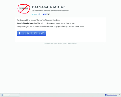 De-Friend Notifier